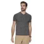 Men's Marc Anthony Slim-fit Space-dye Tee, Size: Small, Black