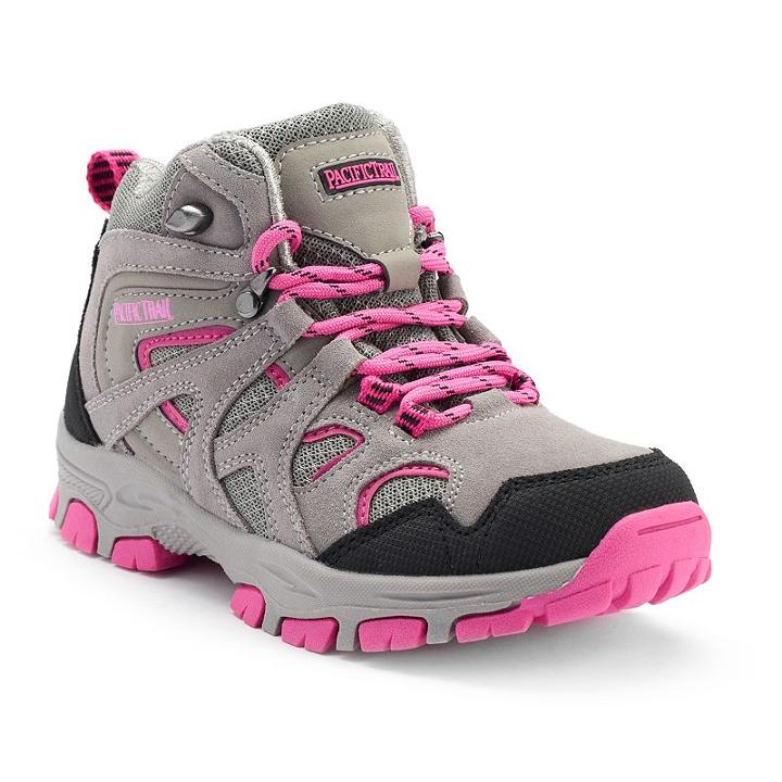 Pacific Trail Diller Light Girls' Hiking Boots, Girl's, Size: 11, Light Grey