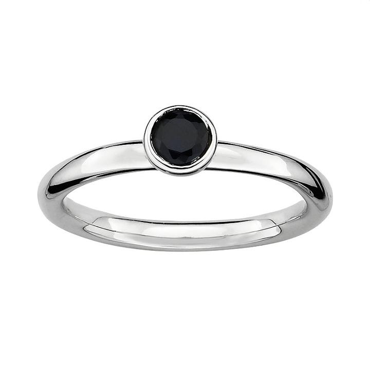Stacks And Stones Sterling Sterling Silver Lab-created Sapphire Stack Ring, Women's, Size: 8, Blue