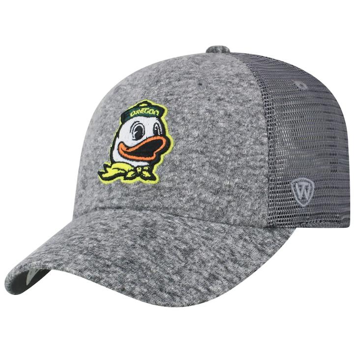 Adult Top Of The World Oregon Ducks Fragment Adjustable Cap, Men's, Med Grey