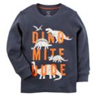 Boys 4-7 Carter's Dino Mite Dude Thermal Tee, Size: 7, Blue