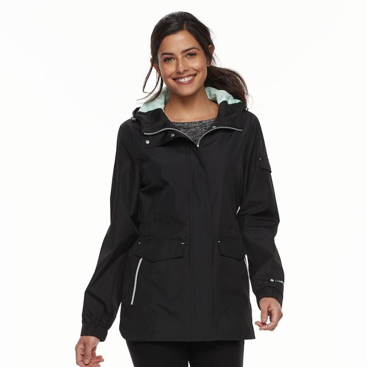 Women's Free Country Lightweight Hooded Jacket, Size: Xl, Dark Grey