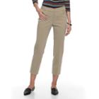Women's Dana Buchman Ankle Pants, Size: 6, Med Beige