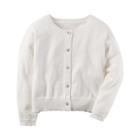 Girls 4-8 Carter's White Button-front Cardigan, Size: 4