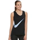 Women's Nike Sportswear Swoosh Racerback Tank Top, Size: Medium, Grey (charcoal)