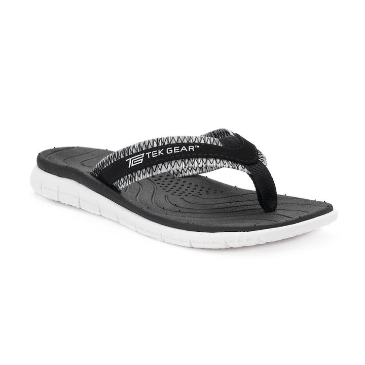 Women's Tek Gear&reg; Spacedye Molded Sport Sandals, Size: Medium, Black