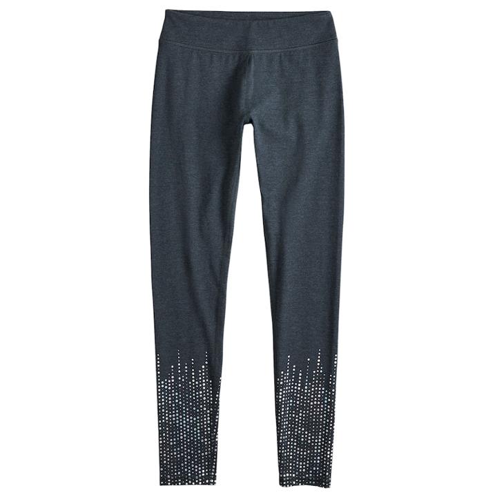 Girls 7-16 So&reg; Athletic Yoga Leggings, Size: 7-8, Dark Grey