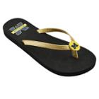 Women's Michigan Wolverines Flip Flops, Size: Small, Gold