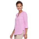 Women's Dana Buchman Seamed Top, Size: Medium, Lt Purple