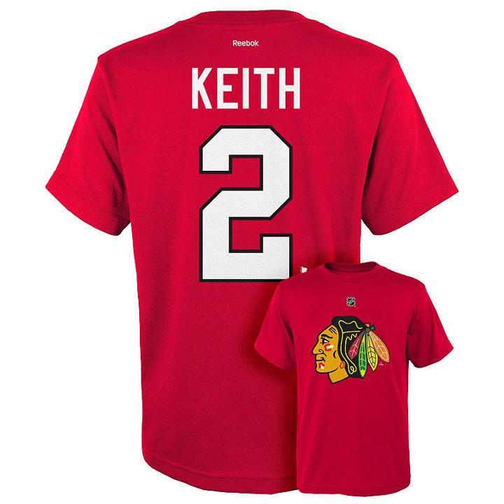 Boys 8-20 Reebok Chicago Blackhawks Ducan Keith Player Tee, Boy's, Size: Large, Multicolor
