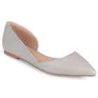 Journee Collection Cortni Women's Pointed-toe Flats, Girl's, Size: Medium (11), Grey