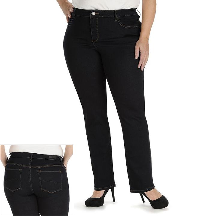 Plus Size Lee Easy Fit Straight-leg Jeans, Women's, Size: 16 - Regular, Blue