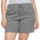 Croft & Barrow, Plus Size &reg; Knit Bermuda Shorts, Women's, Size: 2xl, Dark Grey