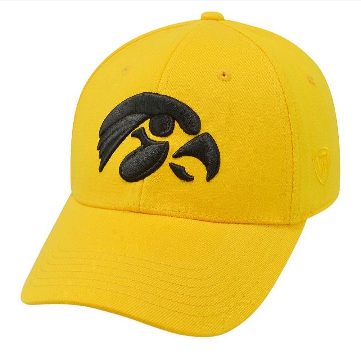 Adult Top Of The World Iowa Hawkeyes One-fit Cap, Men's, Gold