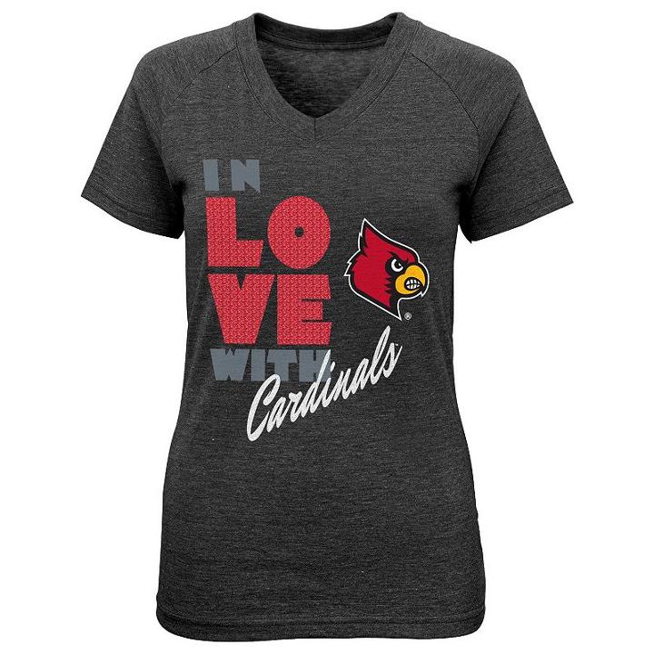 Girls 7-16 Louisville Cardinals In Love Tee, Girl's, Size: L(14), Multicolor
