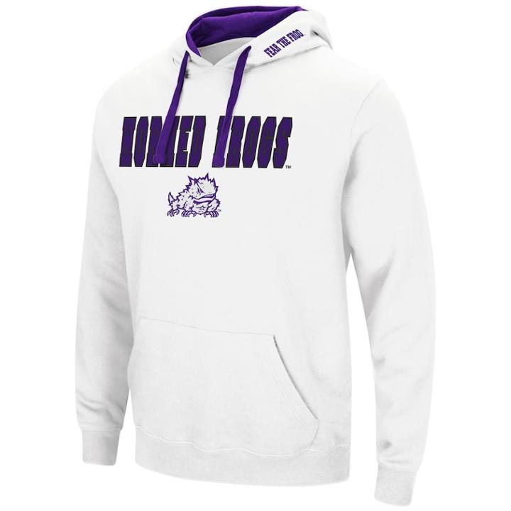Men's Tcu Horned Frogs Pullover Fleece Hoodie, Size: Large, Drk Purple