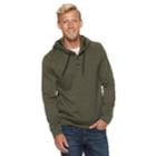 Men's Sonoma Goods For Life&trade; Supersoft Modern-fit Sweater Fleece Henley Hoodie, Size: Medium, Med Brown
