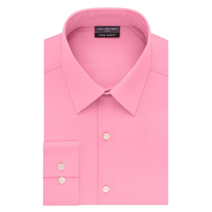 Men's Van Heusen Flex 3 Slim Fit 4-way Stretch Dress Shirt, Size: Xs 32/33, Pink