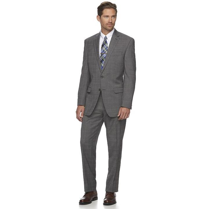 Men's Chaps Classic-fit Wool-blend Performance Suit Jacket, Size: 44 Short, Brown