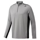Men's Reebok Perforated 1/4-zip Pullover, Size: Large, Grey