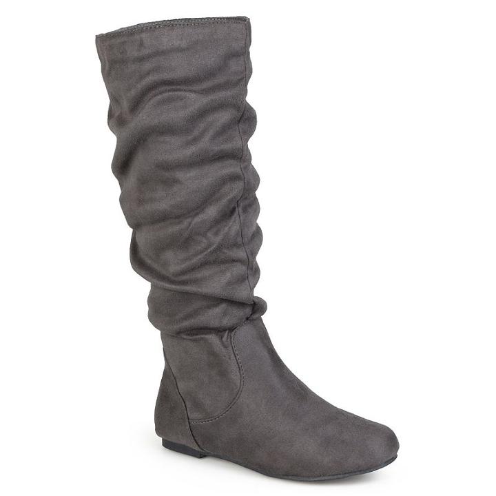 Journee Collection Rebecca Women's Knee-high Slouch Boots, Girl's, Size: 7.5 Wc, Grey