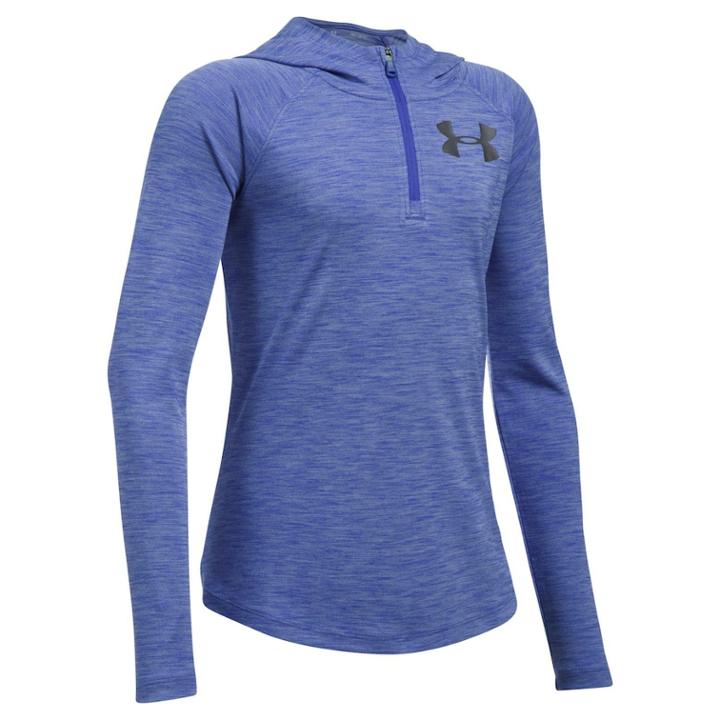 Girls 7-16 Under Armour Novelty Tech 1/4-zip Hoodie, Size: Medium, Pink Ovrfl