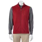 Men's Croft & Barrow&reg; Arctic Fleece Vest, Size: Xl, Dark Red
