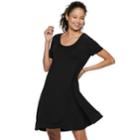 Juniors' So&reg; Crisscross Back Swing Dress, Teens, Size: Large, Black