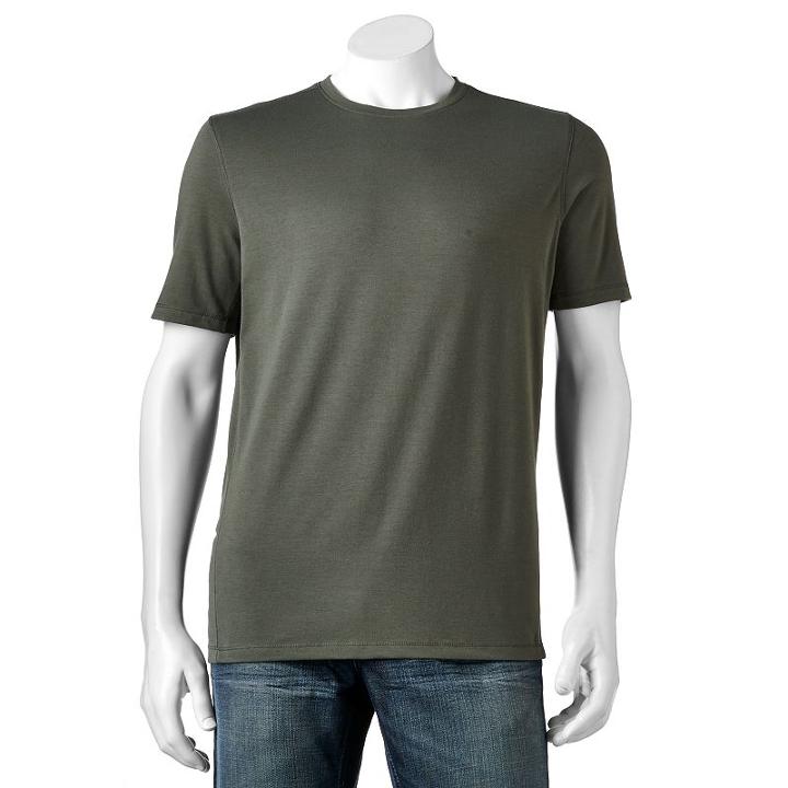 Men's Hemisphere Classic-fit Performance V-neck Tee, Size: Xl, Dark Green