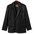 Big & Tall Excelled Leather Blazer Jacket, Men's, Size: 42 Long, Black