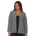 Plus Size Briggs Bi-stretch Solid Jacket, Women's, Size: 2xl, Grey