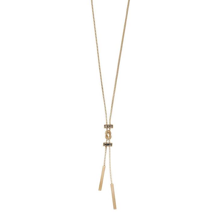 Simply Vera Vera Wang Knotted Y Bar Necklace, Women's, Gold