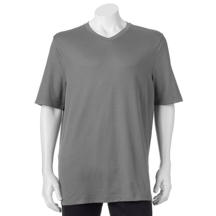 Big & Tall Croft & Barrow&reg; Classic-fit Easy-care V-neck Tee, Men's, Size: Xl Tall, Dark Grey
