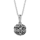 Ball, Silver Tone Prayer Keeper Locket Necklace, Women's, Size: 18, Grey