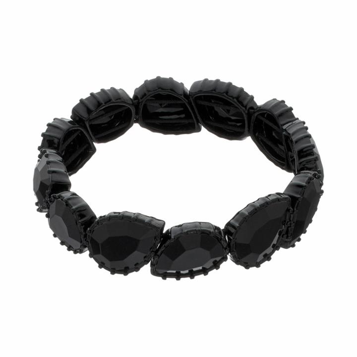 Simply Vera Vera Wang Black Teardrop Stretch Bracelet, Women's
