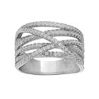 Primrose Sterling Silver Cubic Zirconia Twist Ring, Women's, Size: 9, White
