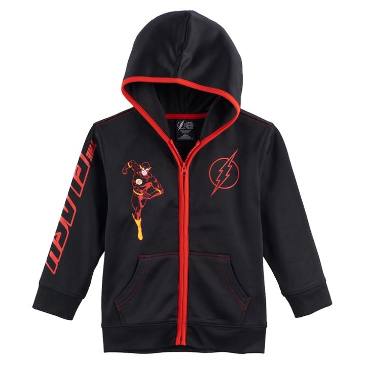 Boys 4-7 Marvel The Flash Zip Hoodie, Size: L(7), Black