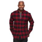 Men's Croft & Barrow&reg; True Comfort Plaid Classic-fit Flannel Button-down Shirt, Size: Large, Med Green