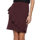 Women's Apt. 9&reg; Ruffle Skirt, Size: Small, Red