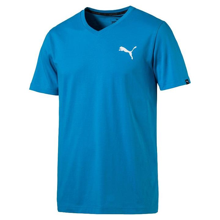 Men's Puma Logo Tee, Size: Large, Blue