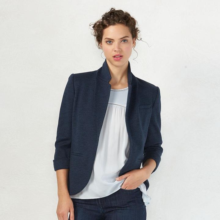 Women's Lc Lauren Conrad French Terry Blazer, Size: 12, Blue