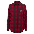 Women's Wisconsin Badgers Dream Plaid Shirt, Size: Large, Dark Red