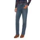 Women's Chaps Curvy Fit Straight-leg Jeans, Size: 6 T/l, Blue