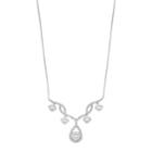 Forever Brilliant 14k White Gold 3 1/2 Carat T.w. Lab-created Moissanite Teardrop Necklace, Women's, Size: 18