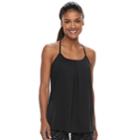 Women's Tek Gear&reg; Performance Built-in Bra Strappy Tank, Size: Large, Black