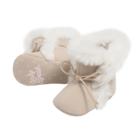 Baby Girl Oshkosh B'gosh&reg; Faux-fur Trim Boot Crib Shoes, Size: 0-3 Months, Tan