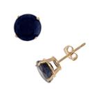 14k Gold Sapphire Stud Earrings, Women's, Blue