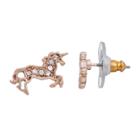 Lc Lauren Conrad Runway Collection Unicorn Stud Earrings, Women's, Med Pink