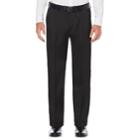 Big & Tall Savane Straight-fit Stretch Crosshatch Pleated Dress Pants, Men's, Size: 46x32, Grey (charcoal)