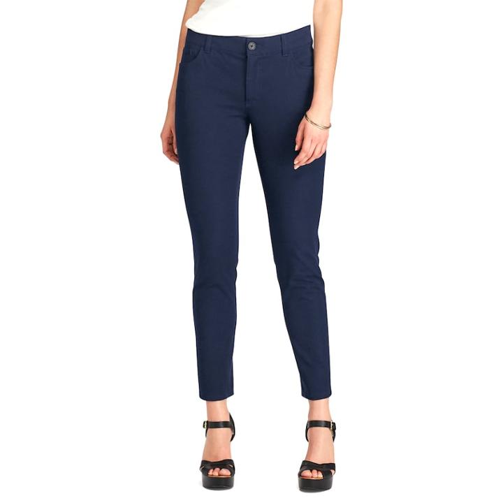 Women's Chaps Twill Straight-leg Pants, Size: 16, Blue